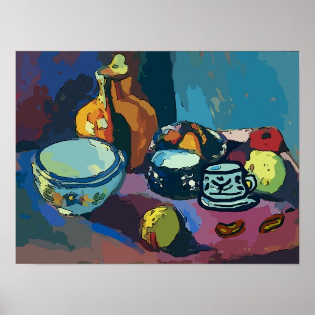 Affiches Vie morte avec fruits et noix (Devant)