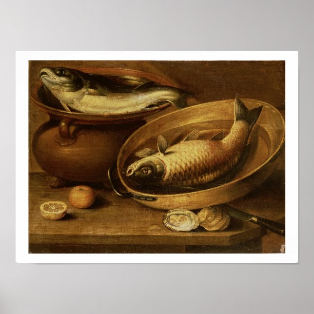 Affiches Vie morte des poissons et citrons (Devant)