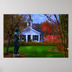 Affiches Vieille église de cimetière de Lynchburg