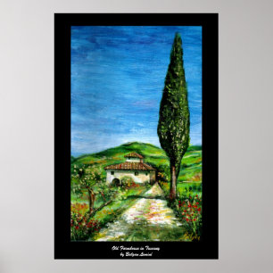 Affiches Vieille maison de ferme dans le paysage du Chianti