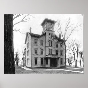 Affiches Vieille université, Evanston, construit en 1855