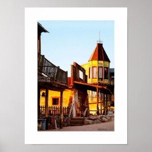 Affiches Vieille ville occidentale de terrain aurifère - le