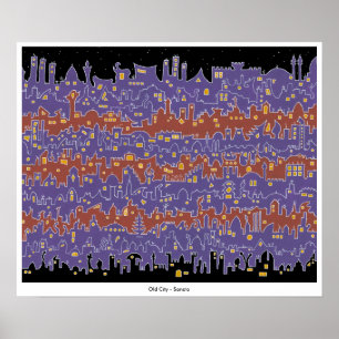Affiches Vieille ville - Sana'a - Imprimer