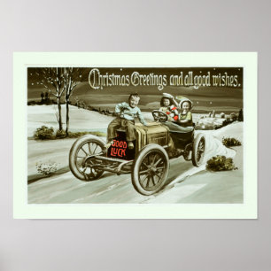 Affiches Vieille voiture et enfants