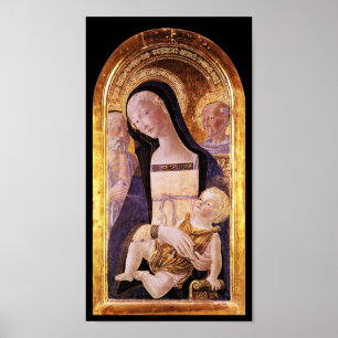 Affiches VIERGE AVEC ENFANT ET SAINTS par Neroccio de Landi