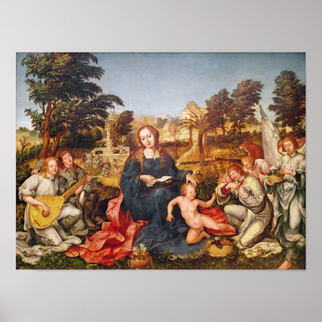 Affiches Vierge, Enfant et anges, 1536-38 (Devant)