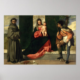 Affiches Vierge et enfant avec St Anthony de Padoue