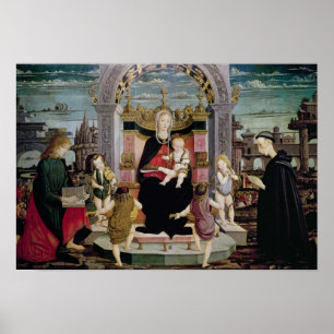 Affiches Vierge et enfant couronnés