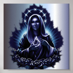 Affiches Vierge mauve Marie Imprimer