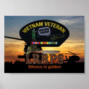 Affiches Vietnam War LRRPS Vets Vets Patch