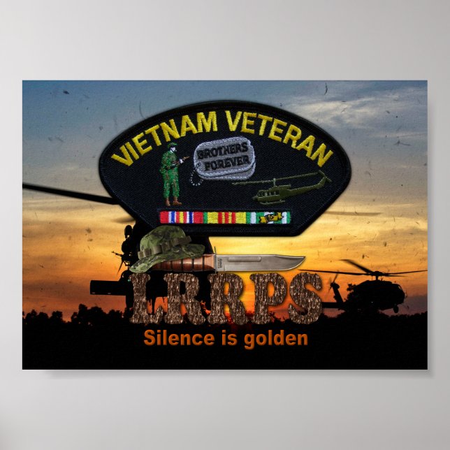 Affiches Vietnam War LRRPS Vets Vets Patch (Devant)