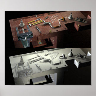 Affiches Vieux banc Nouveaux outils