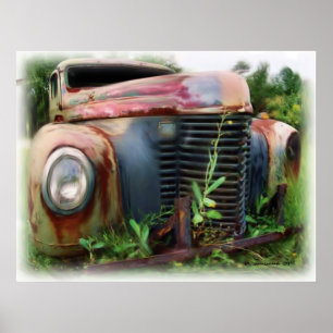 Affiches Vieux camion d'International d'ordure