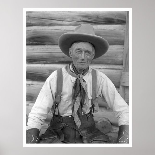 Affiches Vieux cowboy (Devant)