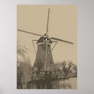 Affiches Vieux moulin néerlandais