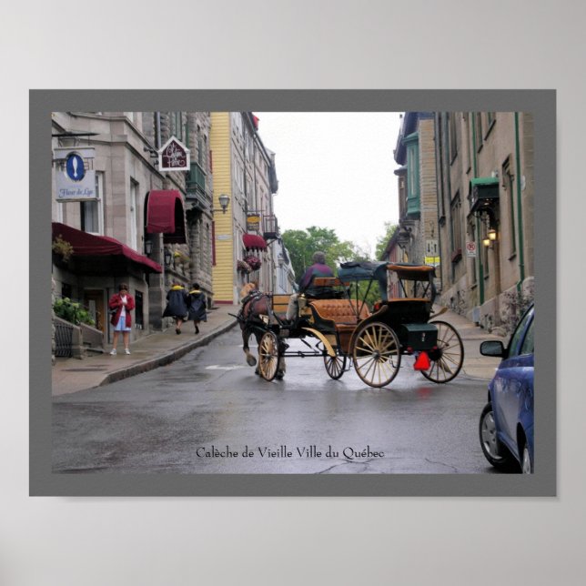 Affiches Vieux-Québec Transport À Cheval (Devant)