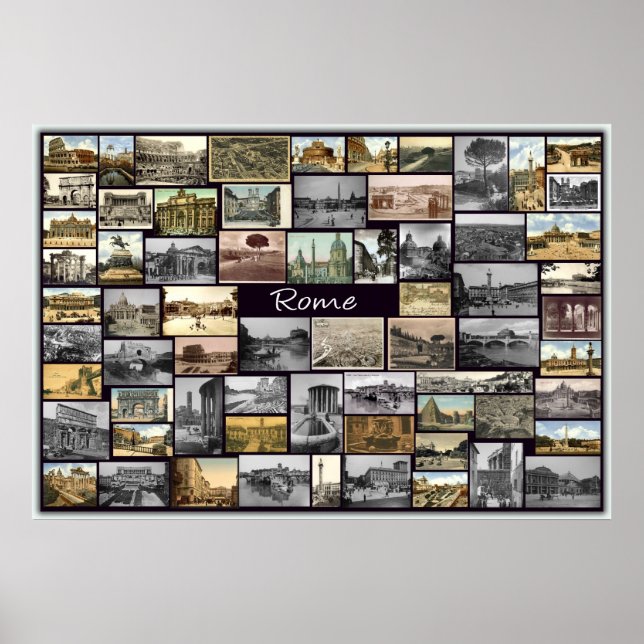 Affiches Vieux Rome Collage (Devant)