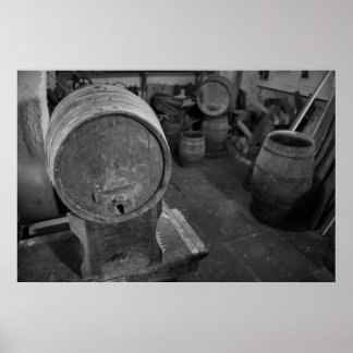 Affiches Vieux tonneaux de vin