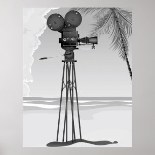 Affiches Vieux Vidéo caméra vidéo vintage.