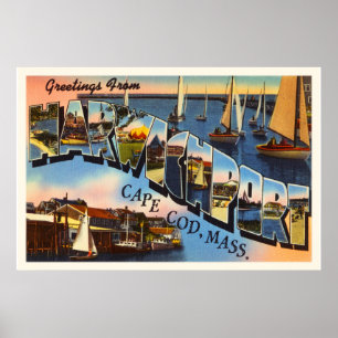 Affiches Vieux voyage de Harwichport Cape Cod le