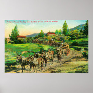 Affiches View of Freight Teams Hauling Bartlett Water