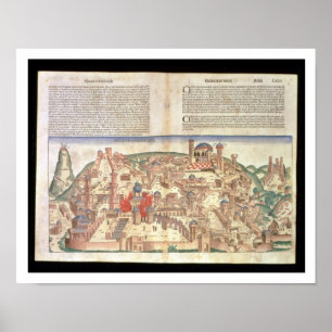 Affiches View of the city of Jerusalem, from the Nuremberg