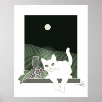 Affiches Vigne, Clair de Lune et Conversation Blanc