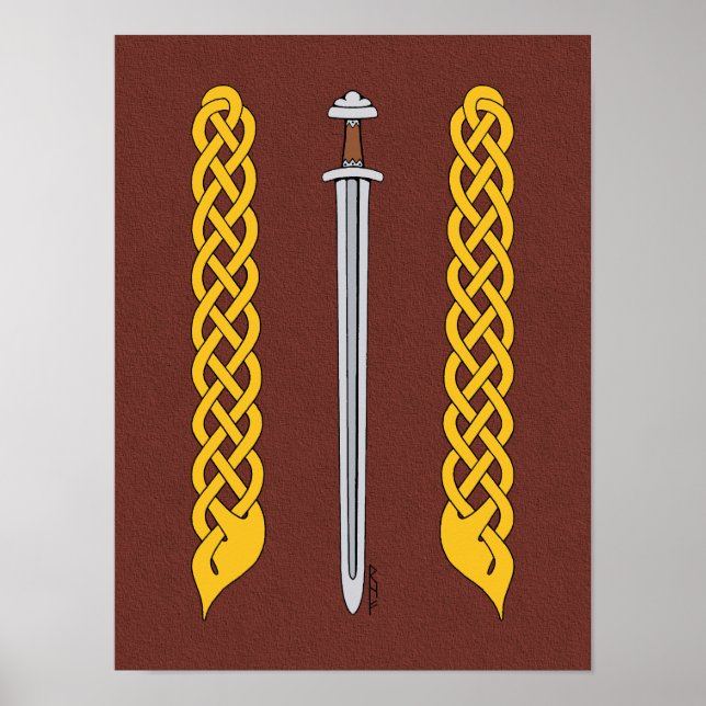 Affiches Viking Sword and Plaitwork (Devant)