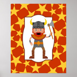 Affiches Viking Warrior Boy Birthday Party
