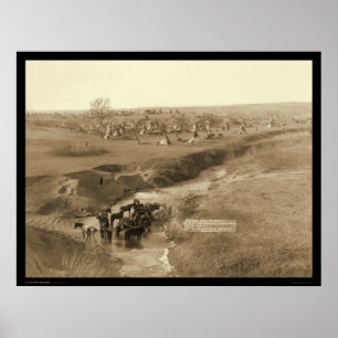 Affiches Villa de Brule Indian Lakota Tipi Camp SD 1891