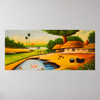Affiches Village bangladais traditionnel