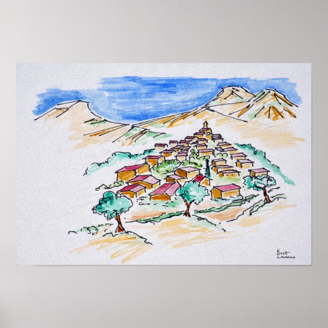 Affiches Village en Provence, France (Devant)