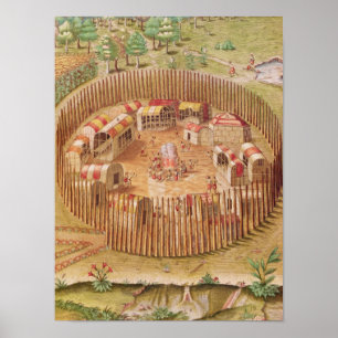 Affiches Village indien fortifié, de Brevis