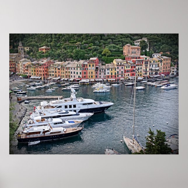 Affiches Village portuaire italien - Portofino (Devant)