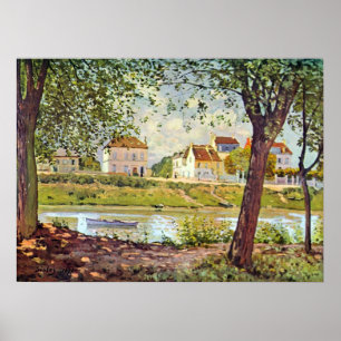 Affiches Village sur les bords de Seine par Alfred Sisley