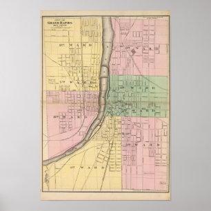 Affiches Ville de Grand Rapids, le comté de Kent