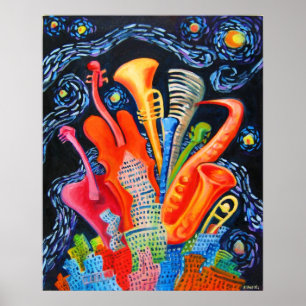 AFFICHES VILLE DE JAZZ