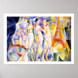 Affiches Ville de La De Paris par Delaunay - art abstrait