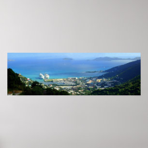 Affiches Ville de route, Tortola, BVI