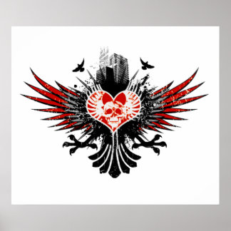 Affiches Ville des rêves (rouge)