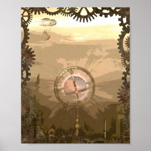 Affiches Ville d'imaginaire de Steampunk
