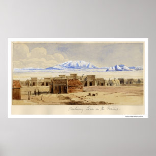 Affiches Ville ferroviaire sur la prairie