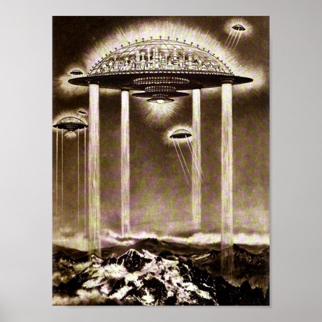 Affiches Villes du futur vintage 1922 Sci-Fi (Devant)