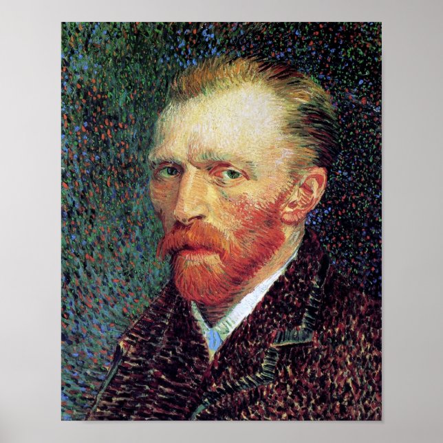 Affiches Vincent Van Gogh - Autoportrait de style pointilli (Devant)