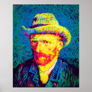 Affiches Vincent Van Gogh - Autoportrait Pop Art Avec Casqu