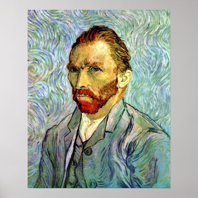 Affiches Vincent Van Gogh - Autoportrait vert Beaux-Arts (Devant)