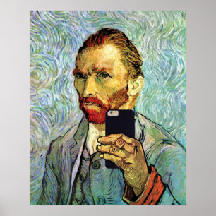 Affiches Vincent Van Gogh Cellphone Selfie Self Portrait