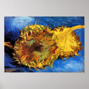 Affiches Vincent Van Gogh - Deux tournesols coupés - Art fi