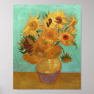 Affiches Vincent Van Gogh Douze Tournesols Dans Un Vase