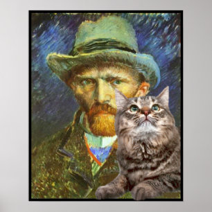Affiches Vincent van Gogh et son chat